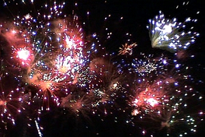 Fireworks in Orchard Hill, Georgia
