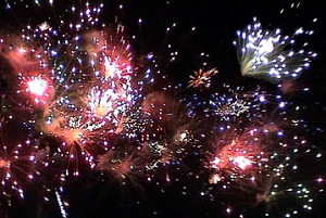 Fireworks in Malaga, New Jersey